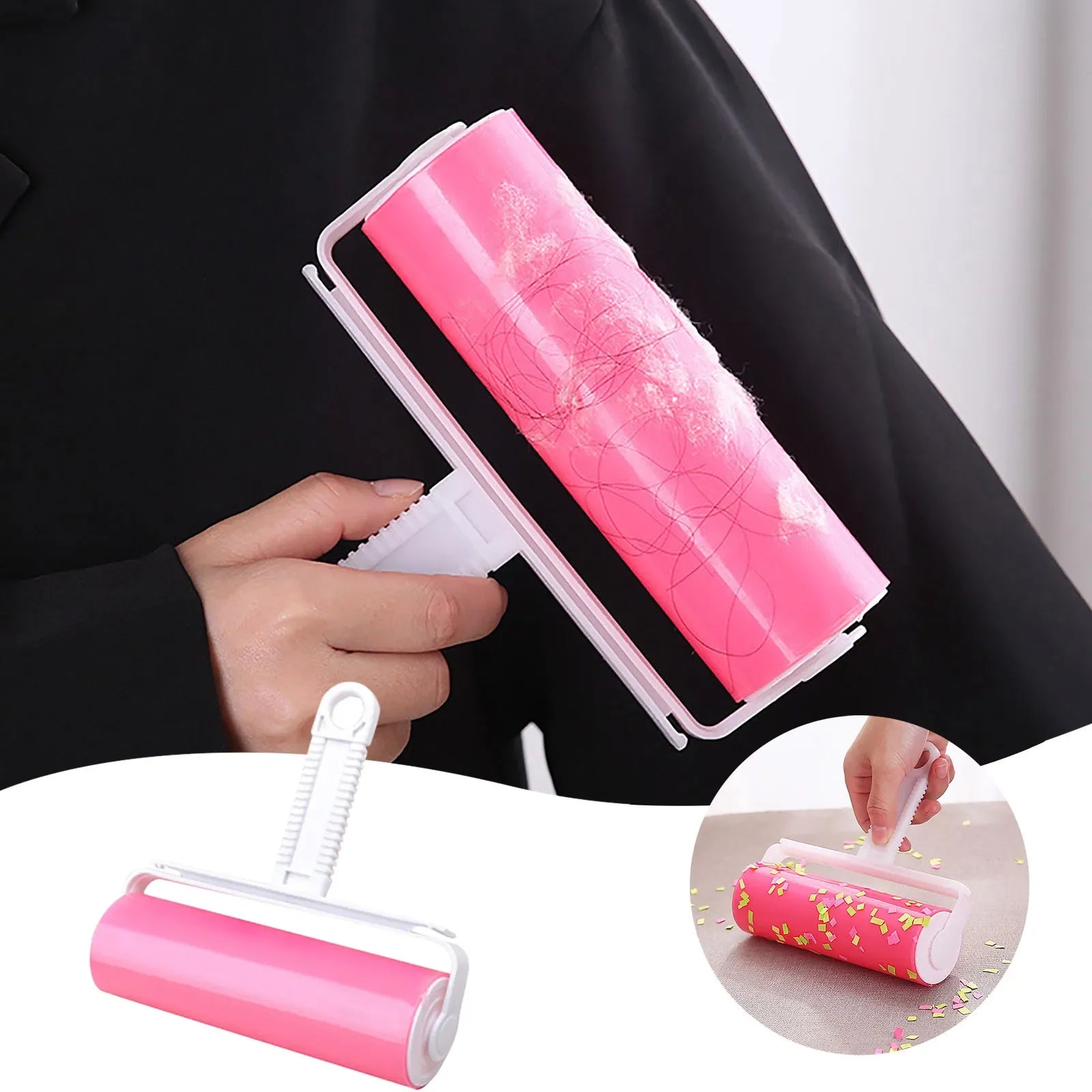 Large Reusable Lint & Pet Hair Roller – Washable Sticky Remover for Clothes & Furniture